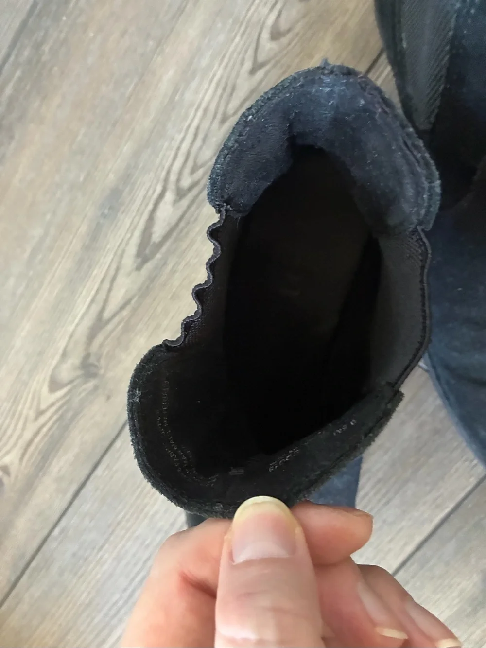 Born black suede Chelsea boots size 9.5